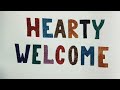 hearty welcome card colourful welcome banner