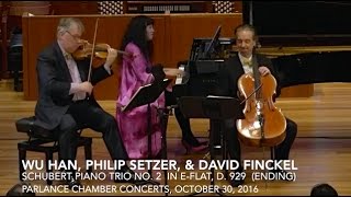 Wu Han, Philip Setzer, \u0026 David Finckel Trio: Schubert Trio in E Flat, D. 929 (End)