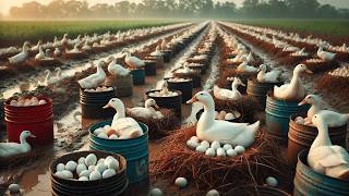 Harvesting Free Range Duck Eggs - DIY Cheap Food for Ducks - Poultry Business.