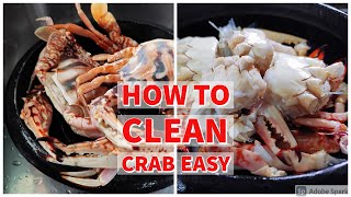 EASY CRAB CLEANING / കത്തിയും കത്രികയും ഇല്ലാതെ എങ്ങനെ ഞണ്ടു എളുപ്പത്തിൽ വൃത്തിയാക്കാം