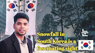 কোরিয়ার তুষারপাত মনোমুগ্ধকর দৃশ্য | Snowfall in South Korea is fascinating sight | Azim Express