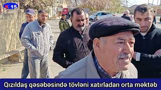 Qızıldaş qəsəbəsində tövləni xatırladan orta məktəb.