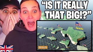 British Mum Reacts to US States Size Comparison! Bigger Than Countries!