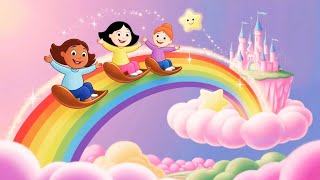 Magic Rainbow Ride!  Song for kids🎨lets Slide into a Magical Land! 🌈🏰”@kidsclub1416