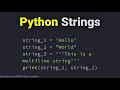 Strings in the Python Programming Language