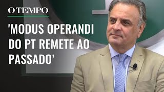 Aécio Neves critica o número de ministérios do governo Lula: \