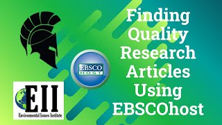 Finding Quality Research Articles Using EBSCOhost