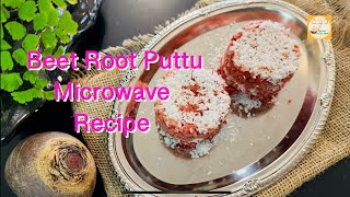 Colourful And Nutritious Beetroot Puttu - Microwave Recipe- No Puttu maker Needed