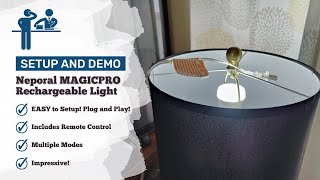 Setup and Demo - Neporal MAGICPRO Rechargeable Lightbulbs