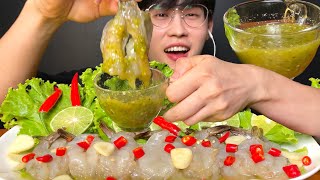 ASMR คนเกาหลีกินกุ้งแช่น้ำปลาสดๆกรอบมาก กับน้ำจิ้มซีฟู้ดรสแซ่บแบบน้ำลายแตก!