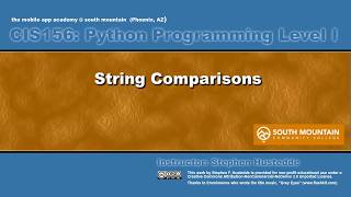 Python 03D String Comparisons