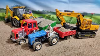 Mini tractor transporting|Radha Krishna Trolly |diy tractor making| tractor framar@toysforkhenla#4k