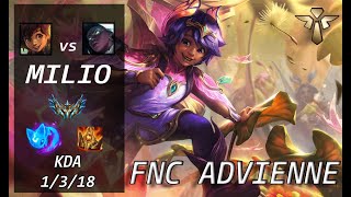 【FNC Advienne】 MILIO vs SENNA - EUW Challenger Patch 13.10