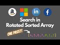 Search in Rotated Sorted Array (One Pass) - Leetcode 33 - Python