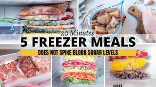 REVERSE Prediabetes & DROP POUNDS w/these 5 Freezer Meals for Diabetics | 5 Dump Slow Cooker Meals