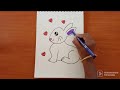 Easy two rabbit drawing for kids || Bunny drawing  || Art n Dip