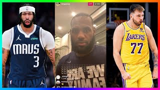 LeBron Reacts To Lakers Trading AD For Luka Doncic... (NBA Players React To Lakers/Mavericks Trade)