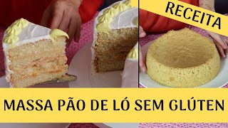 MASSA PÃO DE LÓ SEM GLÚTEN - BOLO SONHO