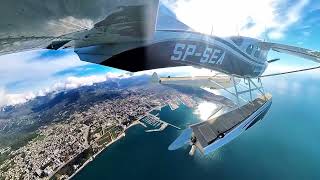 111 Years later: Cessna 206 amphibian recreates 1914 Seaplane Landing in Bar Montenegro! Part 1