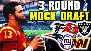 Who Drafts Caleb Williams? | 3 Round 2024 NFL Mock Draft