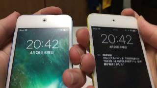 iPod touch6世代 開封と比較