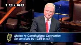 The Tánaiste Eamon Gilmore speaking on the Constitutional Convention