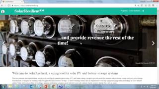 Solar + Storage Sizing Tool Demonstration