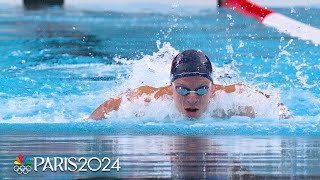 Leon Marchand WOWS crowd with excellent 400m individual medley heat | Paris Olympics | NBC Sports