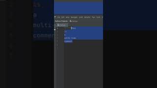 This is a multi-line comment in Python #shorts