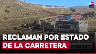 Huancavelica: ciudadanos inician paro en protesta por el mal estado de la carretera