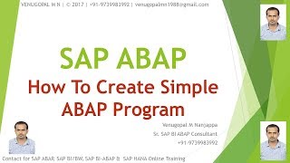How to Create Simple SAP ABAP Program