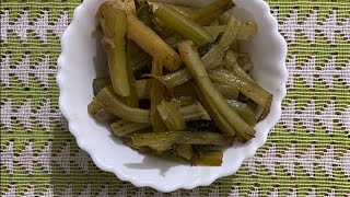 Cauliflower Stem Stir Fry || ফুলকবিৰ ঠাৰি ভাজি