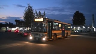 西武鉄道　夜の西武秩父駅にて　バス \u0026 西武秩父線 電車　2015　10