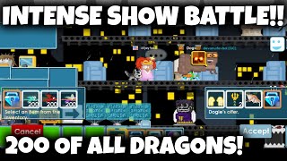 SHOWING BGLS \u0026 200 OF ALL DRAGONS!! (ALMOST LOST!!) || GROWTOPIA SHOW