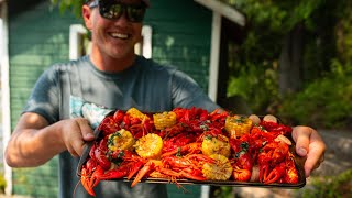 How To CATCH, COOK, AND CLEAN Rusty Crawfish (Invasive Species)