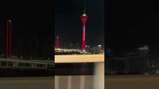 Macau Night View is STUNNING! Old Bridge to Tower Shot!澳門大年初一夜景超夢幻！舊大橋→觀光塔 #Macau #LunarNewYear #觀光塔