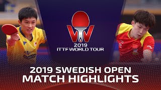 Wang Chuqin vs Tomokazu Harimoto | 2019 ITTF Swedish Open Highlights (R16)