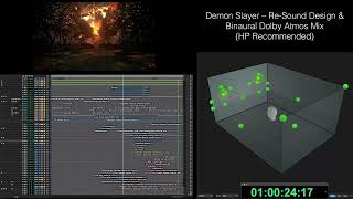 (Spoilers) Demon Slayer | Re-design and Binaural Atmos Mix | Ubuyashiki Mansion Explosion