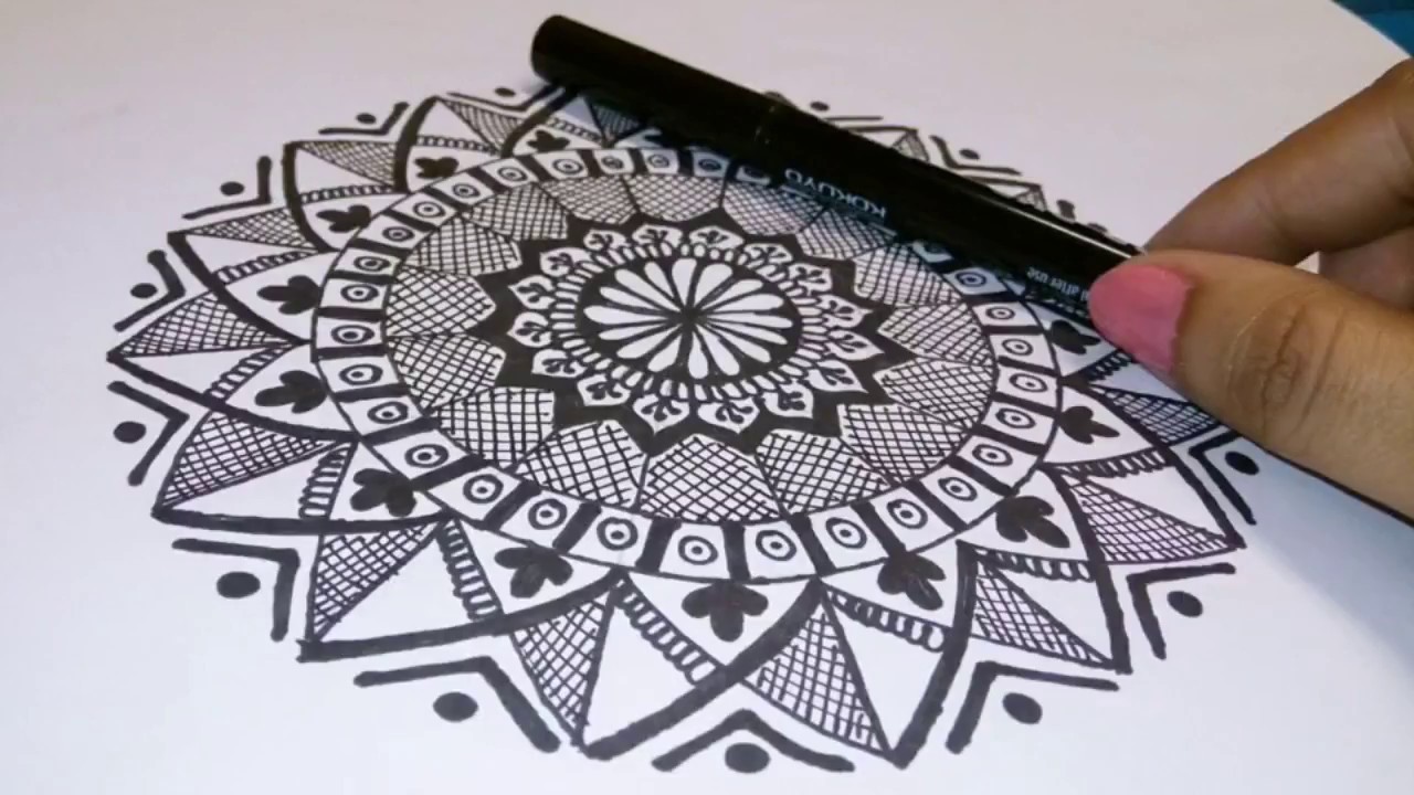 How To Draw Mandala Art For Beginners | Simple & Easy Mandala Art By ...