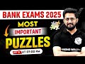 Bank Exams 2025 | Puzzle Reasoning | Most Important Puzzles | by Sachin Sir