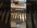 Japanese chef knives from Kappabashi Street, via greenonionbun.