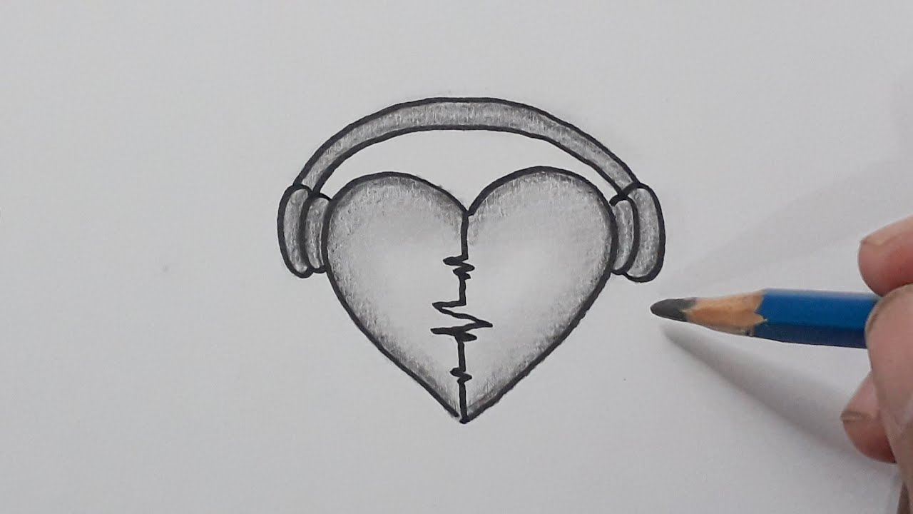 Drawing Heart Love For Beginners / How To Draw Easy Art With Pencil And ...