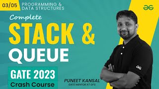 Stack & Queue | Programming & Data Structures | GATE 2023 CRASH COURSE