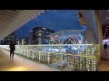 博多駅クリスマスイルミネーションの２階連絡通路を歩くhakata station christmas lights 22 fukuoka