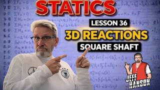 Statics: Lesson 36 - 3D Reaction Force Problem, Rigid Body Equilibrium