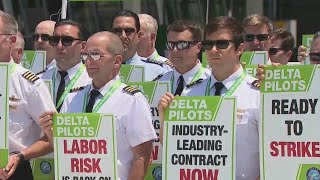 Pilots for Delta Air Lines are picketing around the country