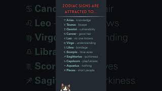 What Each Zodiac Sign Is Secretly Attracted To? #shorts #trending