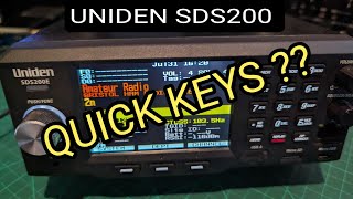UNIDEN SDS200 LEARNING QUICK KEYS