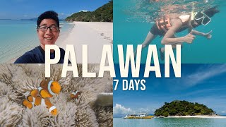 巴拉望7天 Mega Vlog | Palawan 7 Days | 沙灘跳島行程 | 浮淺天堂 | 被颱風困在科隆島上 | 探索公主港地下河