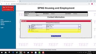 Tutorial Video 4: Tracking System Participant Info Contacts